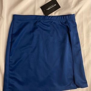 PLT Blue Slit mini skirt